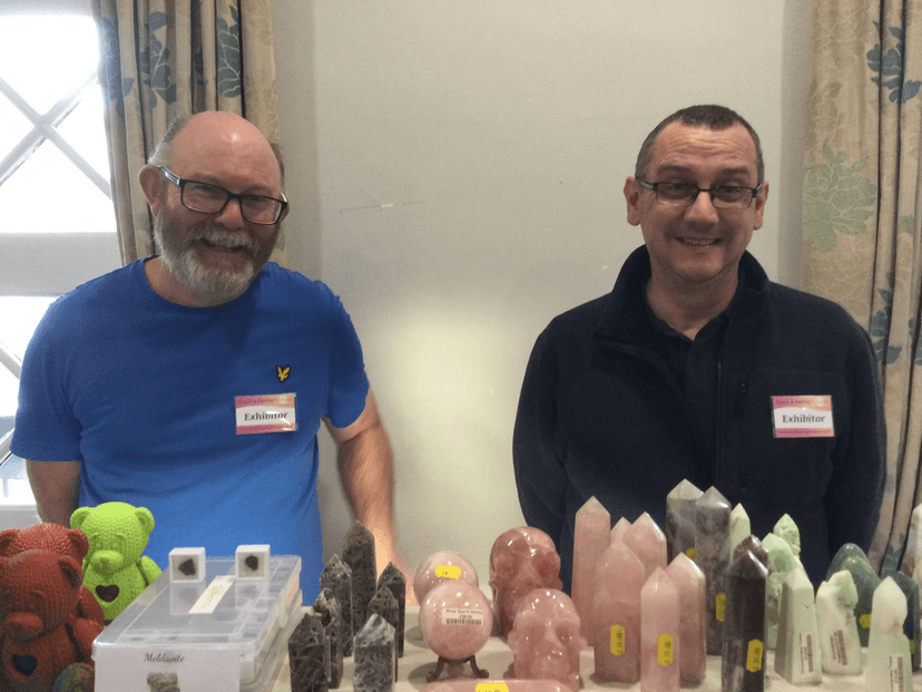 Exhibitors with crystal towers